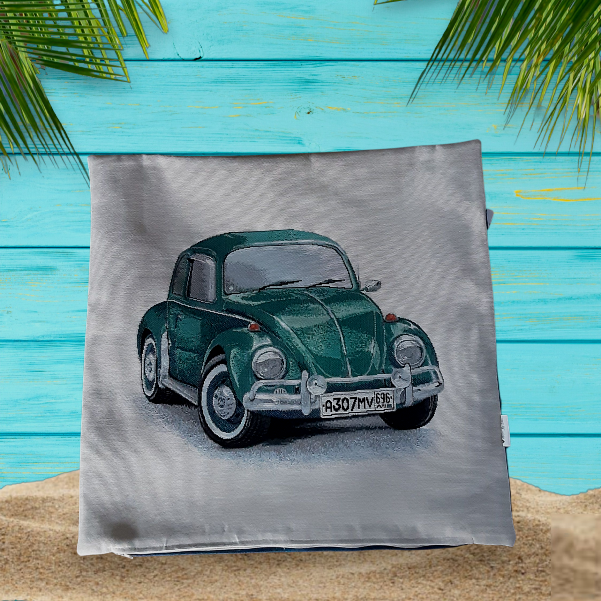 Sierkussen VW Kever, Groen