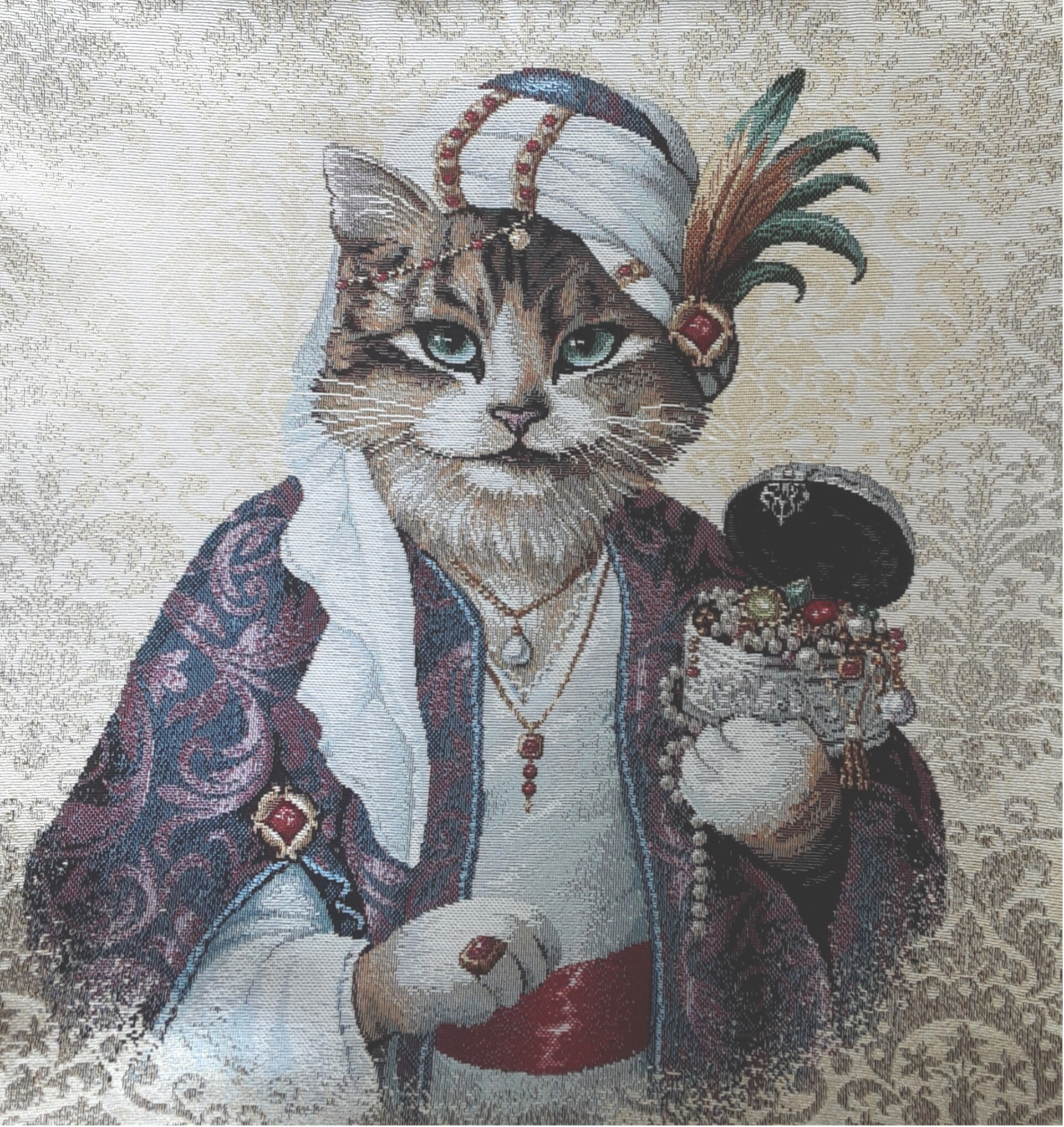 Sierkussen Poes Sjiek Paars