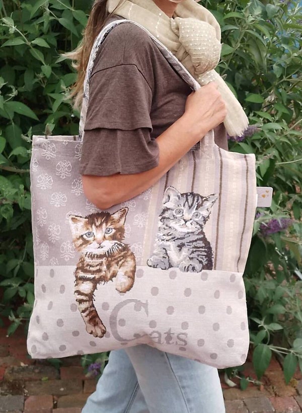 Shopper met Kattenprint