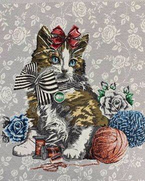 Sierkussen Retro Poes Grijs