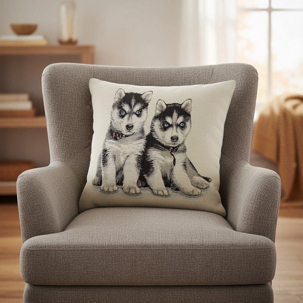 Sierkussen 2 Huskies