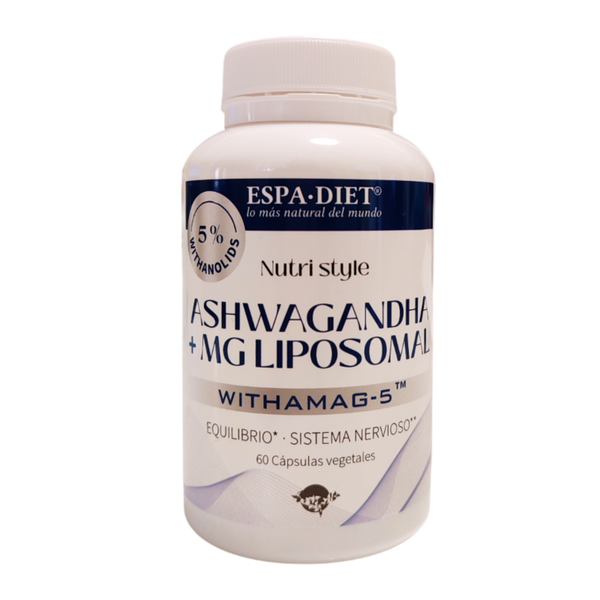Ashwagandha+Magnesio Liposomal Withamag-5- Espadiet- 60 cápsulas de 910mg.