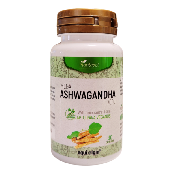 Mega Ashwagandha 7000- Plantapol- 30 cápsulas de 500mg.