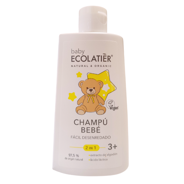 Champú Bebés 2 en 1 Fácil Desenredado 3+ - Ecolatier Baby- 250ml.
