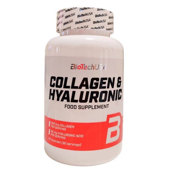 Colágeno & Hialurónico- BiotechUSA- 30 cápsulas de 340mg.