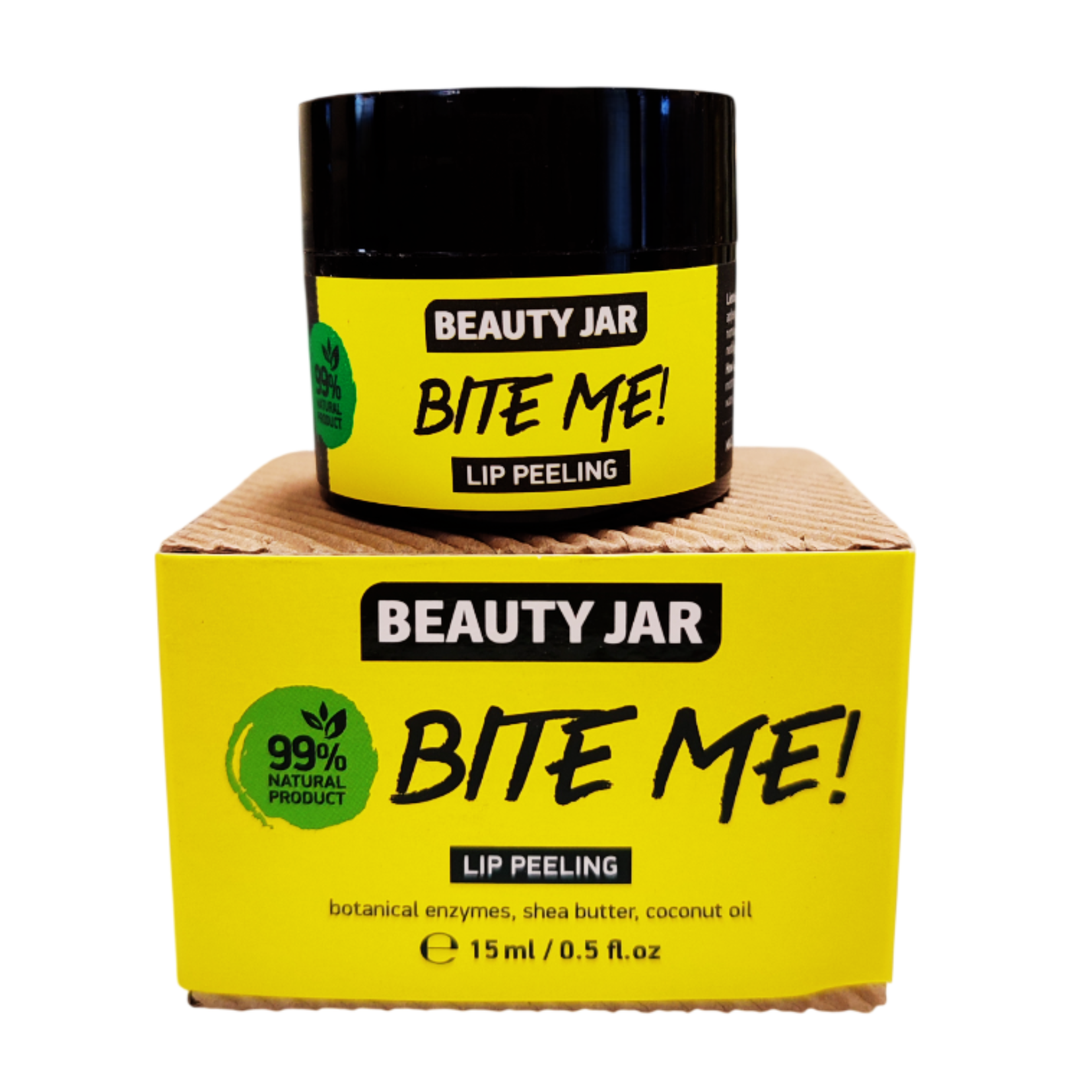 Peeling renovador de labios Bite Me Enzimas botánicas y Karité- Beauty Jar- 15ml.