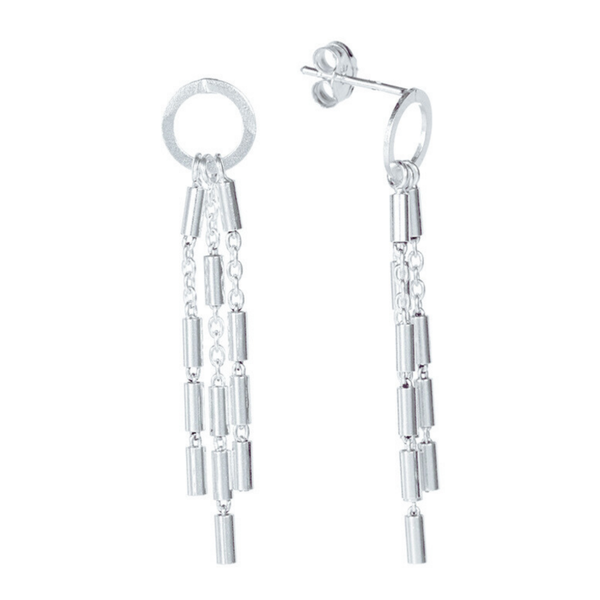 Pendientes Tres Cadenas- Plata de Ley 925