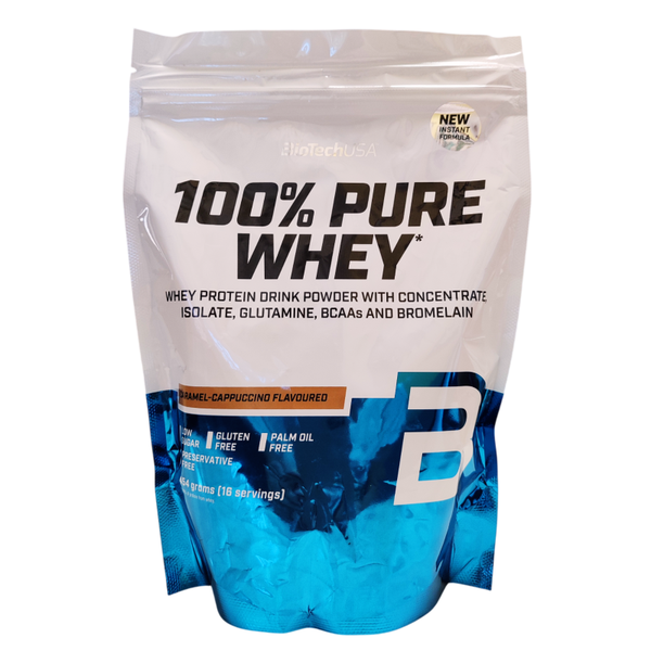 100% Pure Whey Caramelo-Capuchino- BioTech USA- 454g.