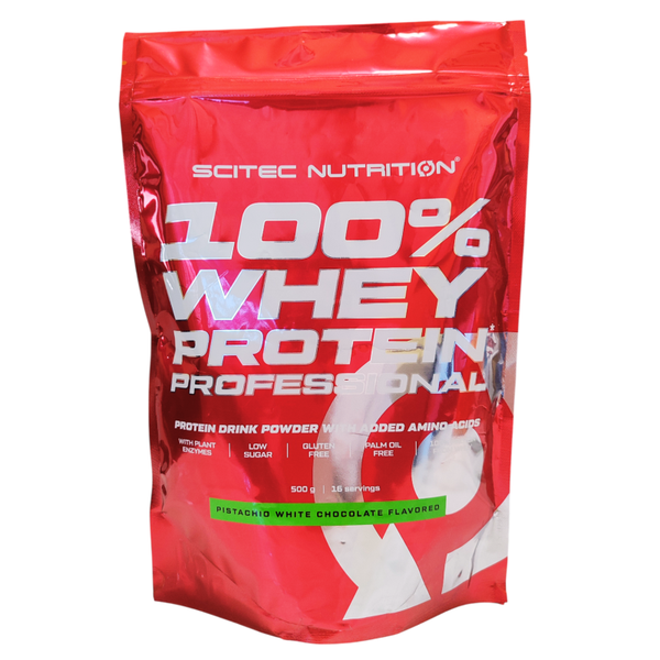 100% Whey Protein Professional Pistacho-Chocolate blanco- Scitec Nutrition- 500g.