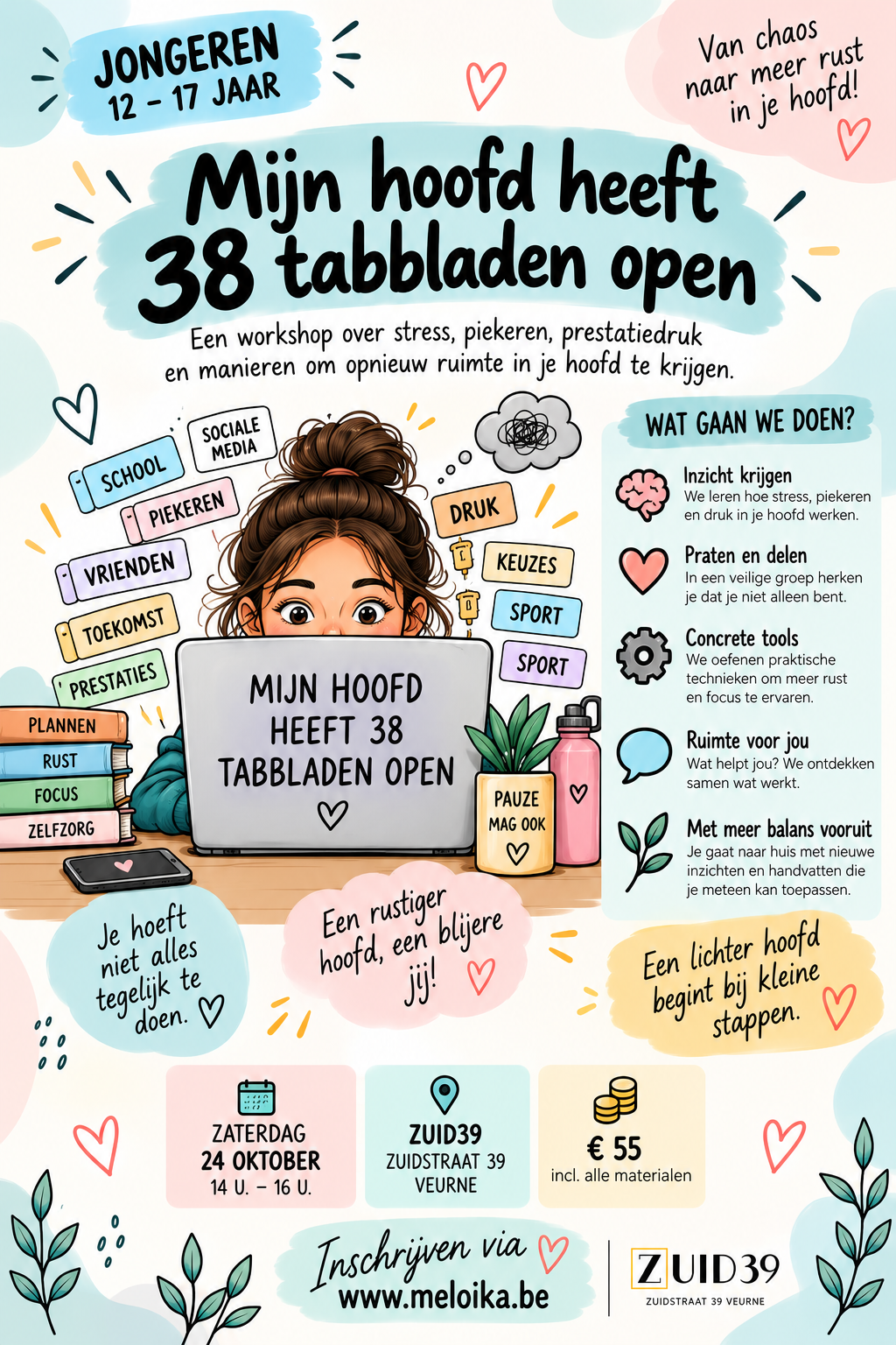 Workshop: Mijn hoofd heeft 38 tabbladen open