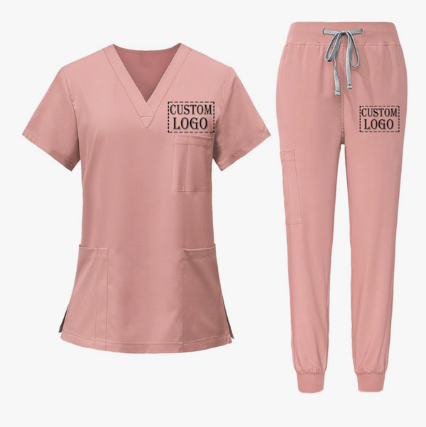 Custom Scrub Sets For Women-Pink