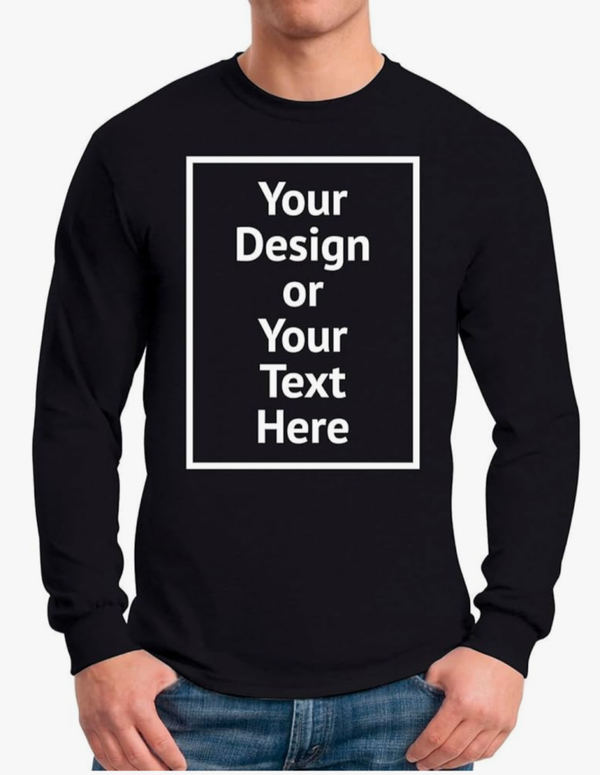 Custom Long Sleeve Shirts For Men-Black