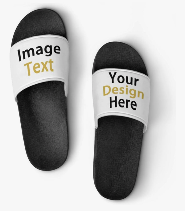 Personalized/Custom Slippers Bathroom/Shower For Men & Women White/Black