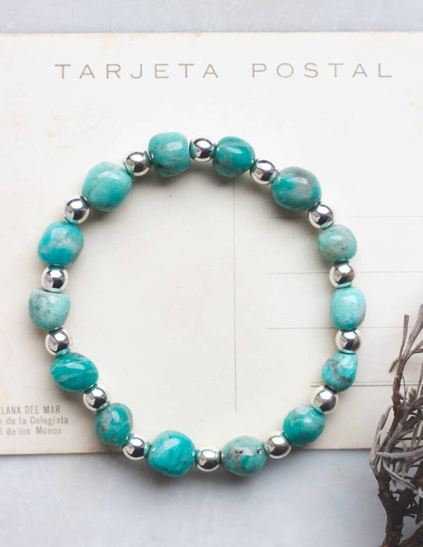 AMAZONITE & HEMATITE BRACELET