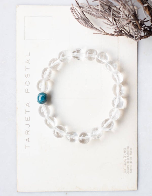 "CLARITEY & TRUTH BRACELET - ROCK CRYSTAL & APATITE