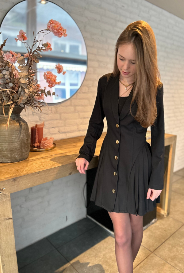 Zwarte blazerjurk