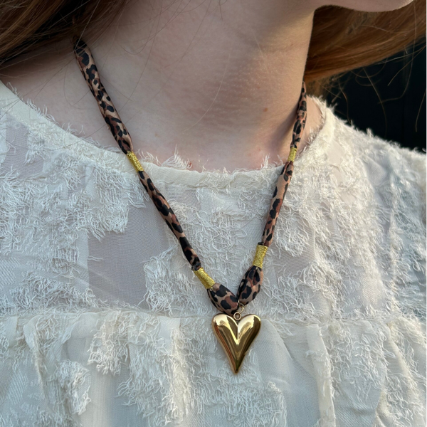 Ketting panterprint/goud