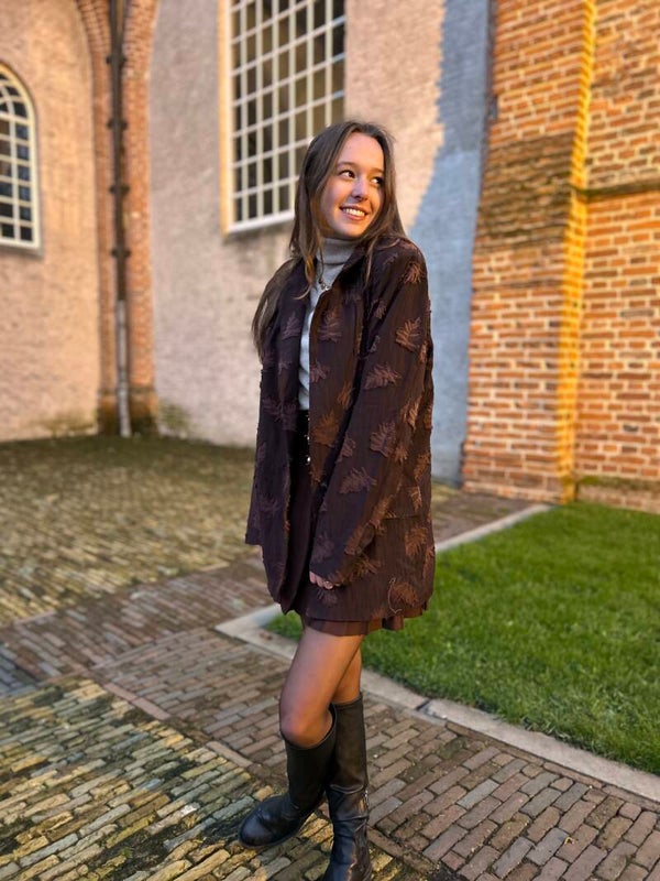 Blazer bruin bladeren