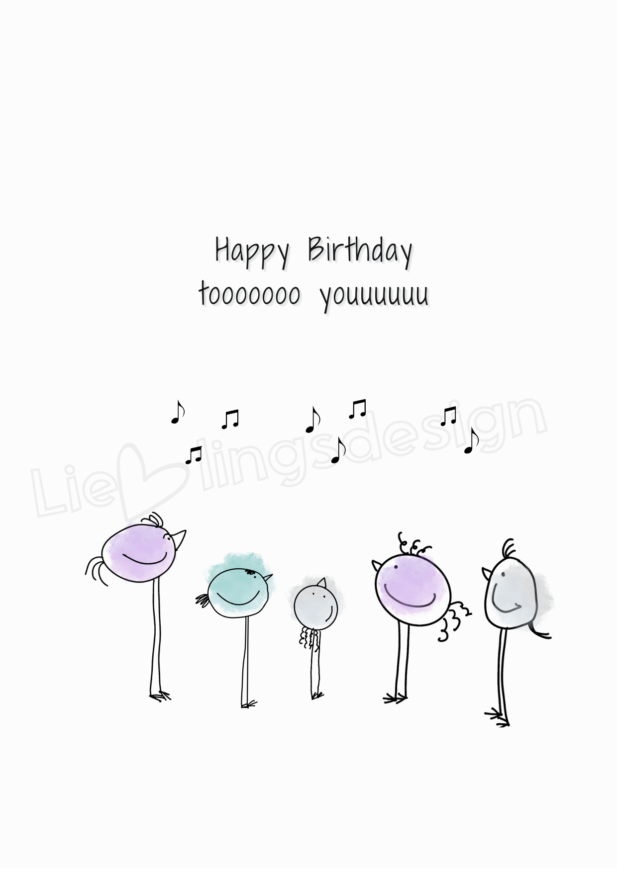 Happy Birthday too youuu- singende Vögel