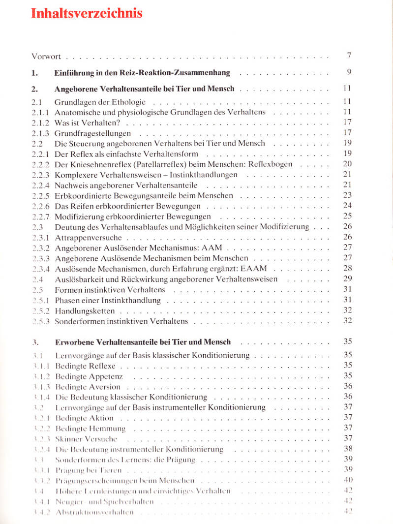 Inhaltsverzeichniss