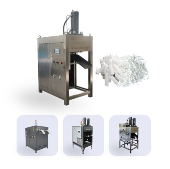 Dry ice pelletizer machine