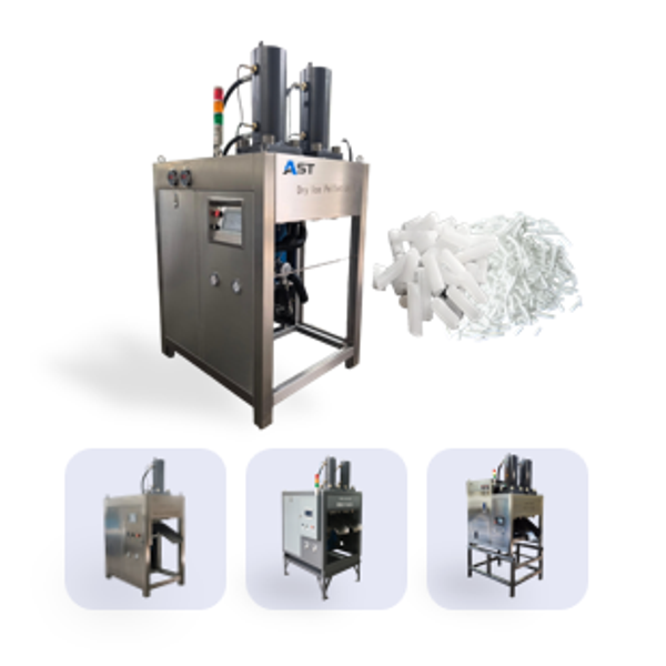 Dry ice pelletizer machine