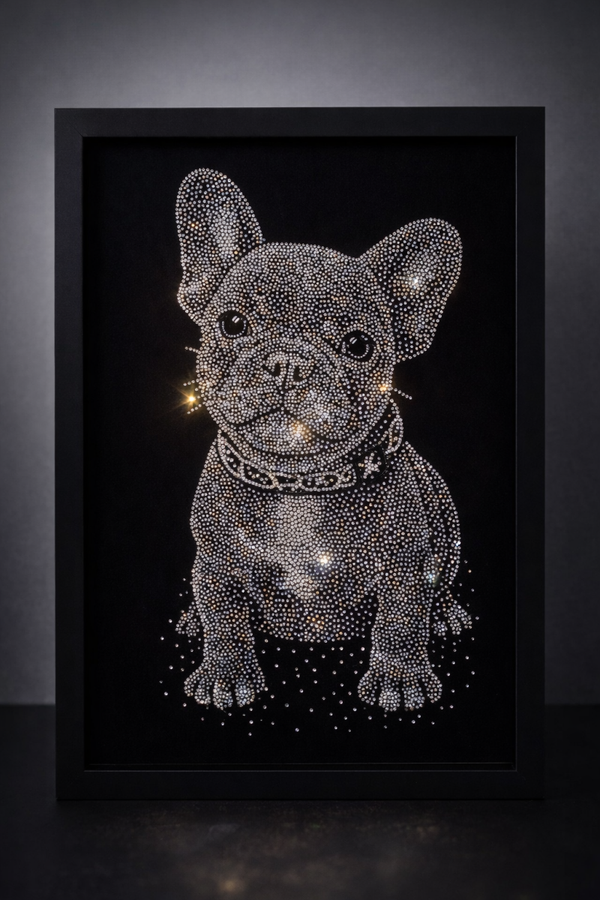 Personalised pet Crystal Bling portraits