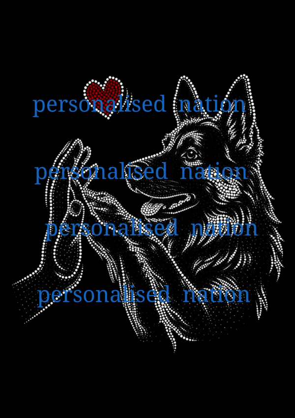 Personalised lover rhinestone template,