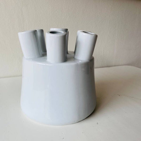 White Ceramic Tulip Vase