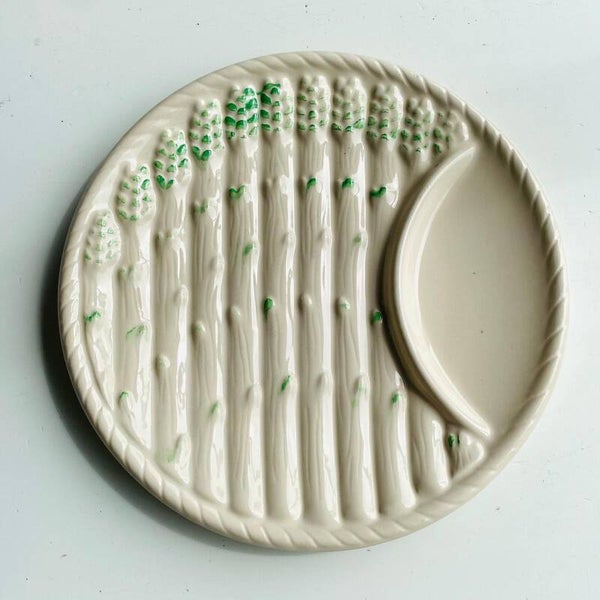 Set of Two Asparagus Plates