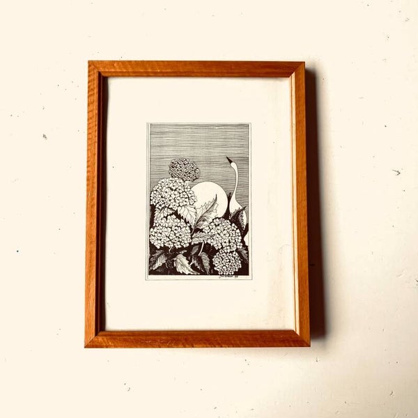 Wooden Photo Frame with Pen Drawing