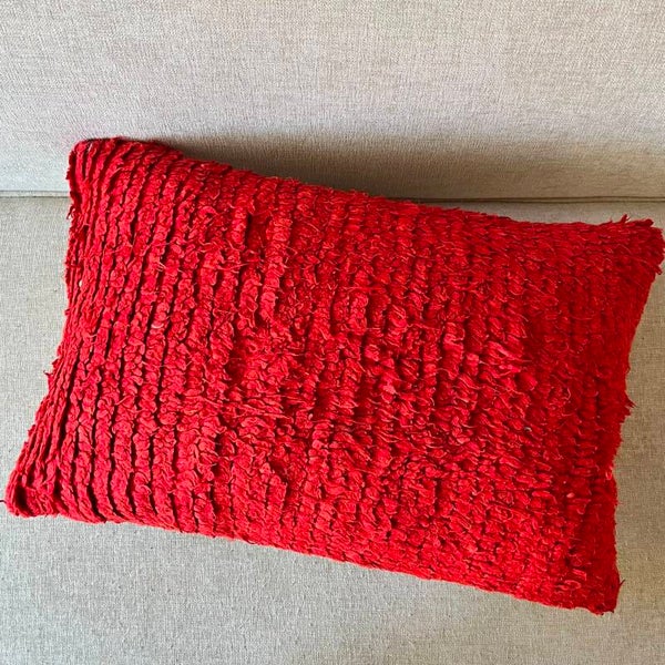 Handmade Red Berber Cushion