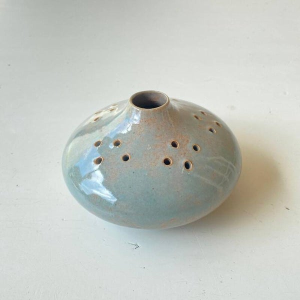 Mint-Colored Flower Vase
