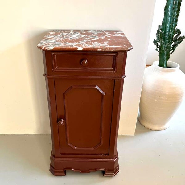 Chocolate Brown Antique Hallway Cabinet