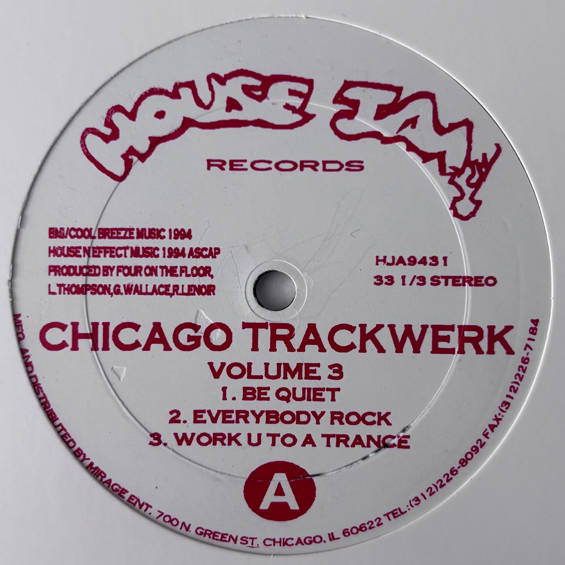 Chicago Trackwerk Volume 3 (House Jam 1994)