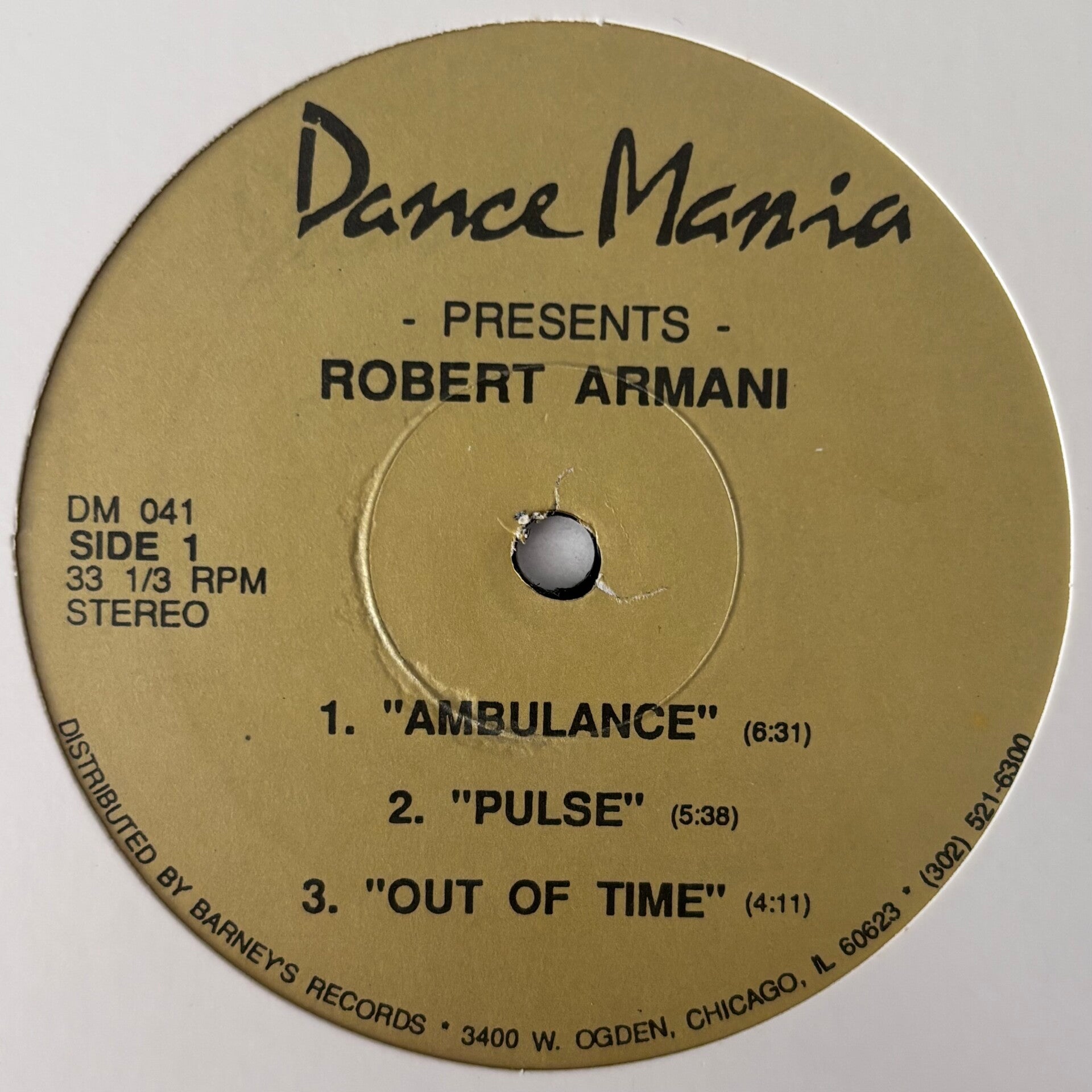 Robert Armani - Ambulance (Dance Mania 1991)