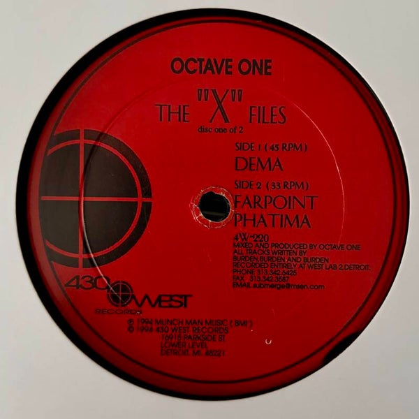 Octave One - X Files (430 West 1994)