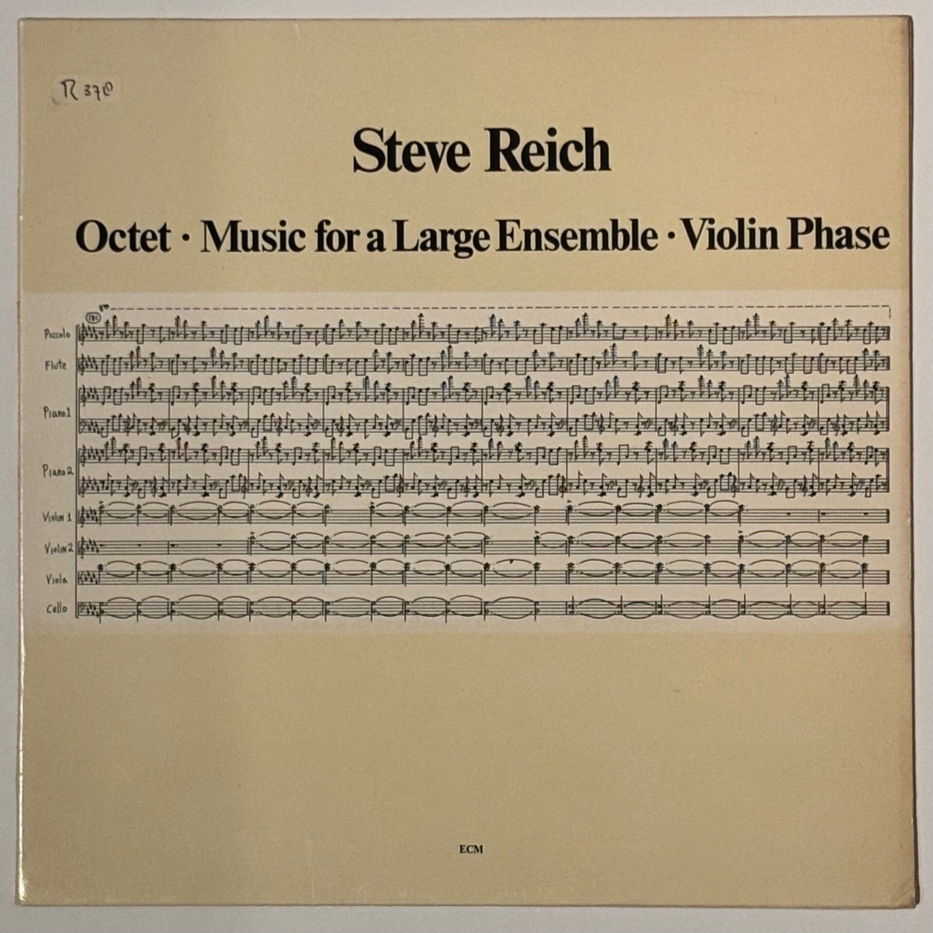 Steve Reich - Octet/Music For A Large Ensemble/Violin Phase (ECM 1980)