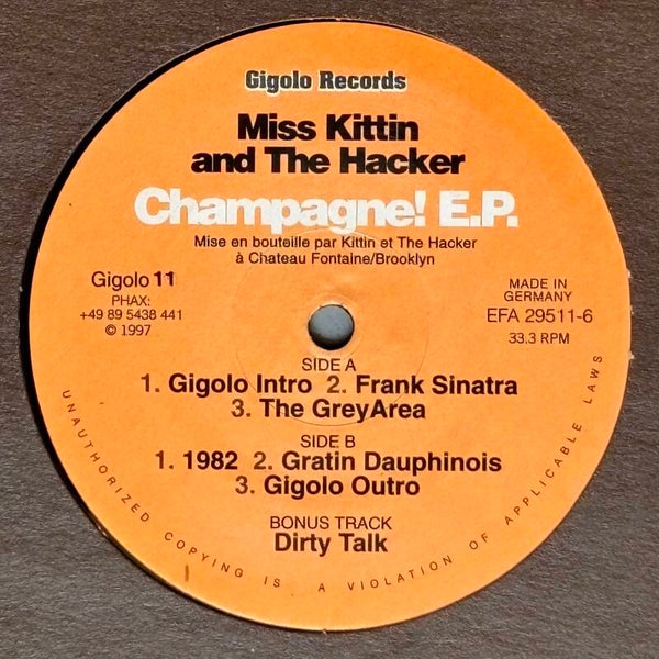 Miss Kittin & The Hacker - Champagne! EP (International Deejay Gigolo 1998)