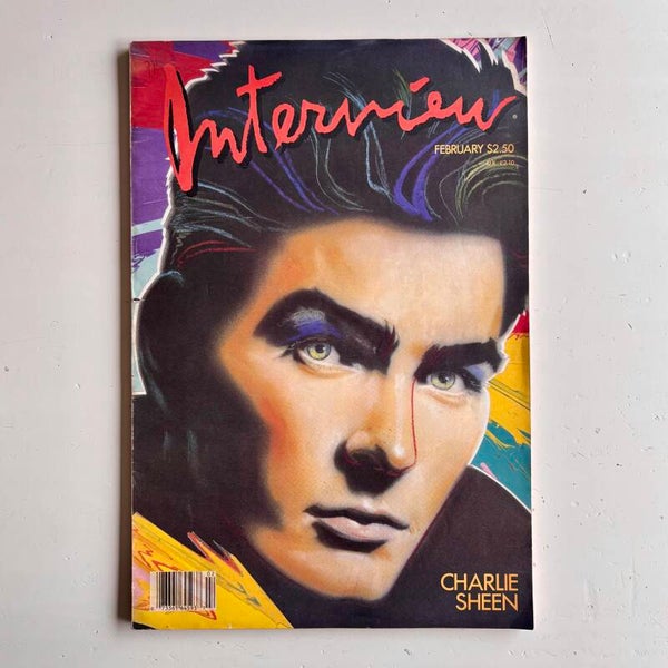 Interview Magazine February 1987 - Charlie Sheen Cover