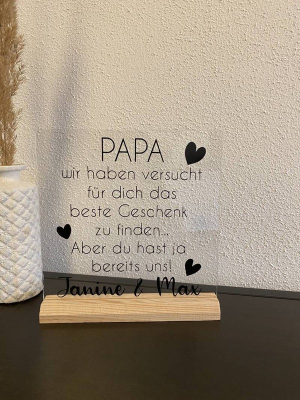 Glasscheibe - Papa
