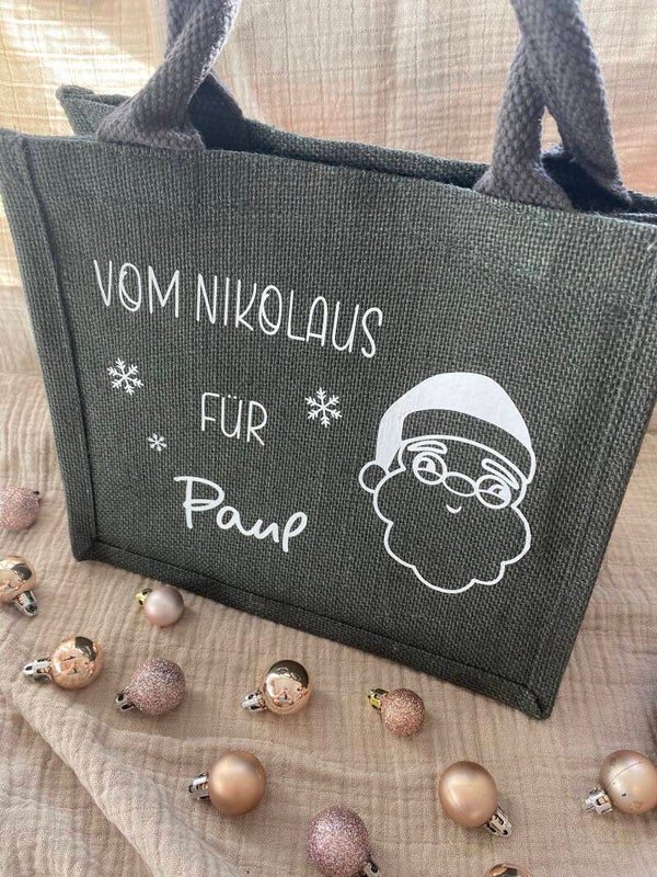 Jutetasche - Nikolaus anthrazit
