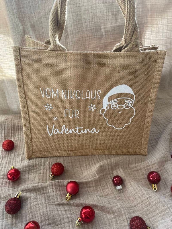 Jutetasche - Nikolaus