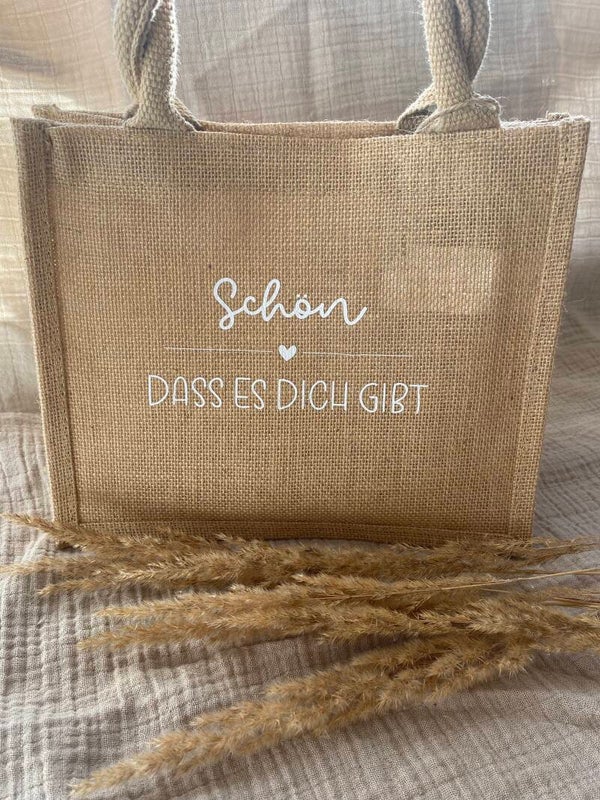 Jutetasche - Schön, dass es dich gibt