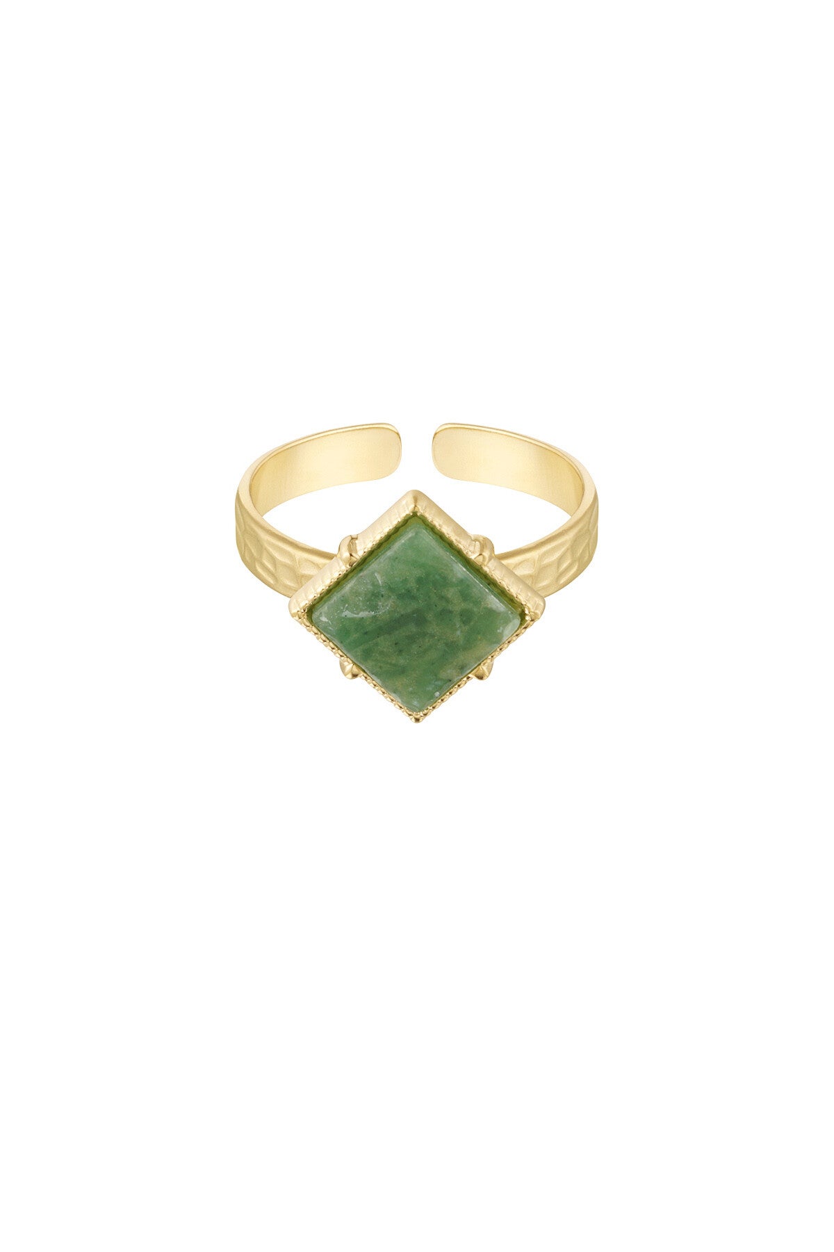 Summer-Ring: Ring diamond stone - Green