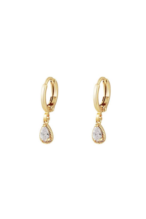 Summer-Oorbel: Sparkle collection - wit