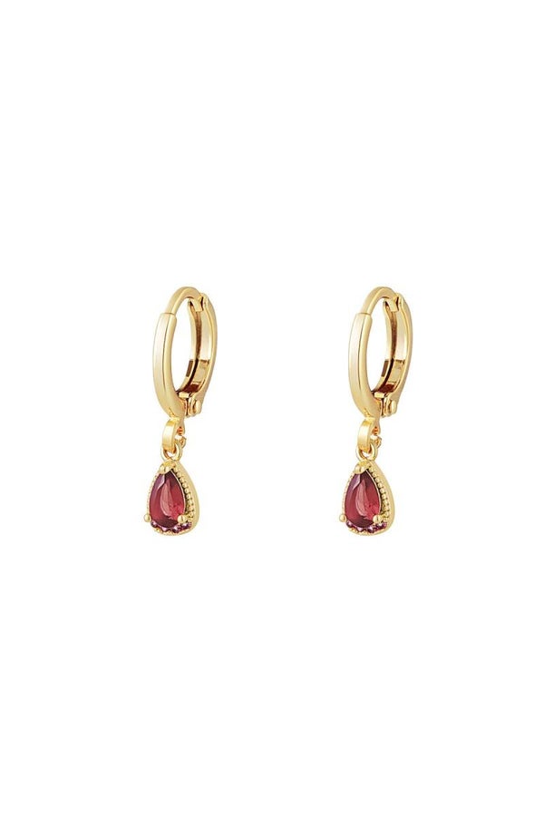 Summer-Oorbel: Sparkle collection - roos
