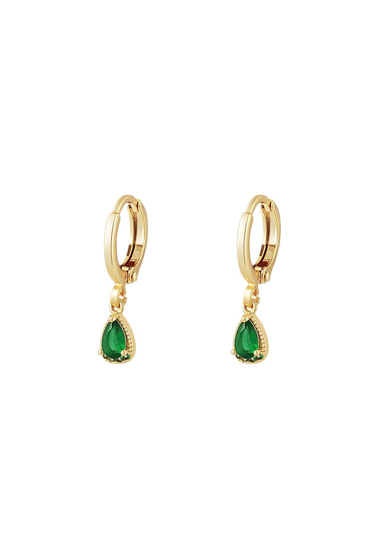 Summer-Oorbel: Sparkle collection - green