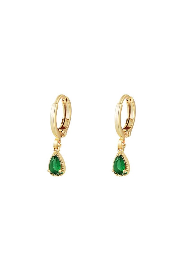 Summer-Oorbel: Sparkle collection - green