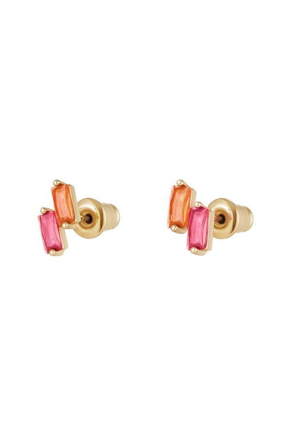 Zomer 26: Studs gekleurde steentjes - fuchsia